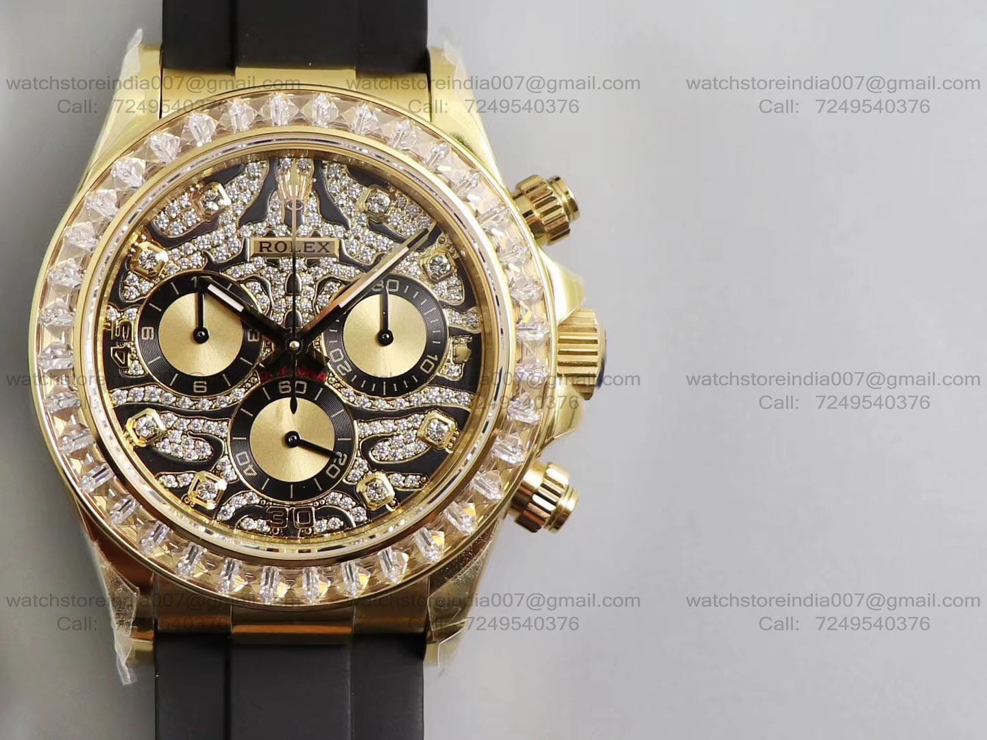 rolex daytona diamonds swiss eta watch india2 blank