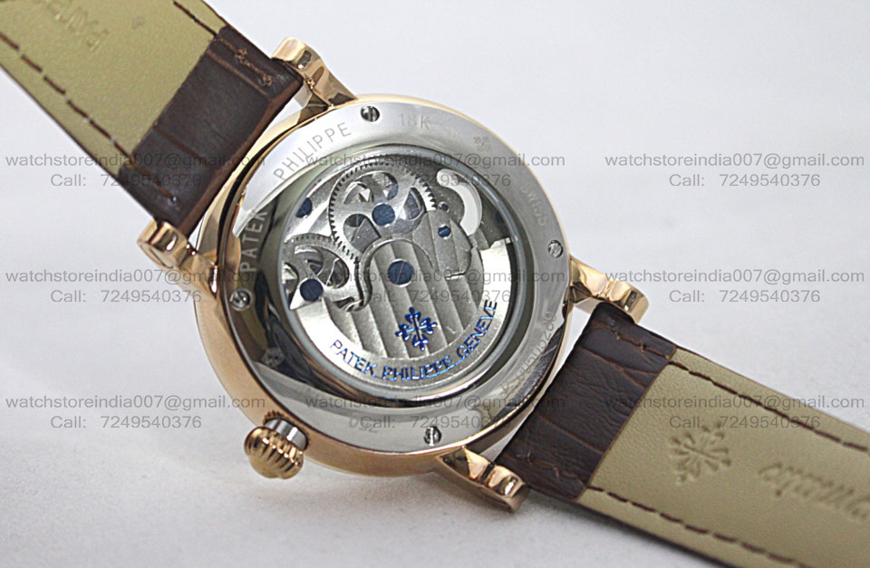 Patek Philippe Skeleton Dial Leather Strap Limited Edition watch India (3) blank