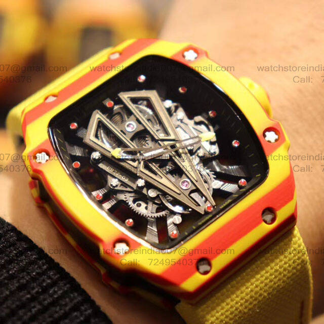 Richard Mille RM 27 03 Rafael Nadal Yellow Strap Replica Watch