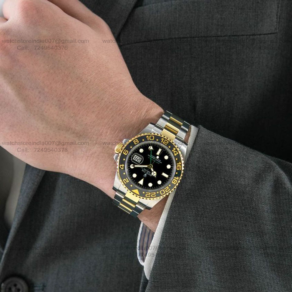 usikre Klage Slange Rolex GMT Master II Two Tone Bracelet Super Clone Replica Watch | Swiss ETA  Dual Time Zone 3285 Movement | Buy Replica Watches in India