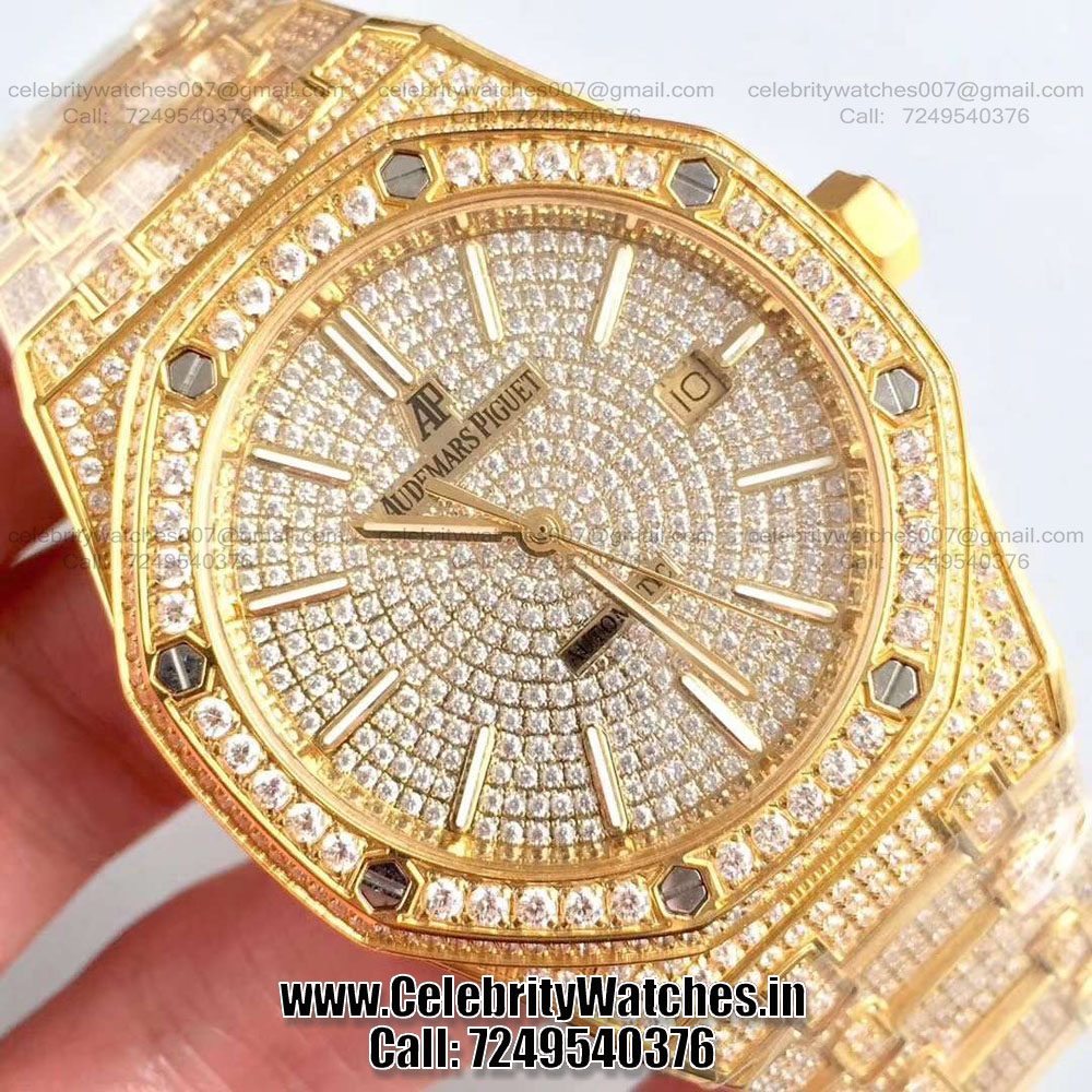 Audemars Piguet Watch for Diamond Setting in Ahmedabad Ap Full Diamonds